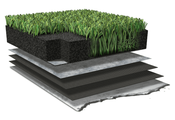 Predator dual-fiber turf system, tightly cropped product photograph